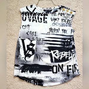 Victoria's secret Balmain graffiti tank